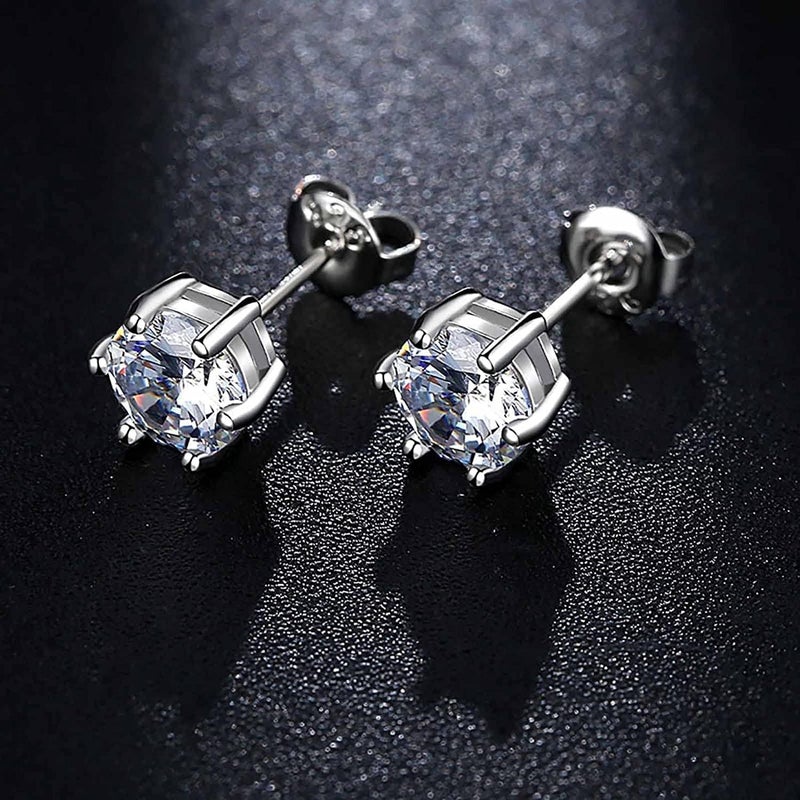 LinJie 5-Piece 6Claw Zircon Jewelry Set - Pendant, Necklace, Earrings, Ring, Bracelet for Women and Girls - Image 3