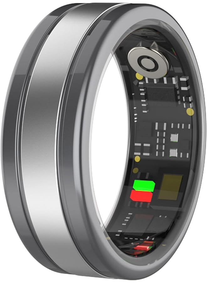 KASTWAVE Smart Ring 19.9 MM IP68 Waterproof Sports Ring Fitness Tracking Ring with Heart Rate Monitor Step Counter Blood Oxygen Monitor Sleep Tracking Remote Photograph Short Video Control Black - Image 1