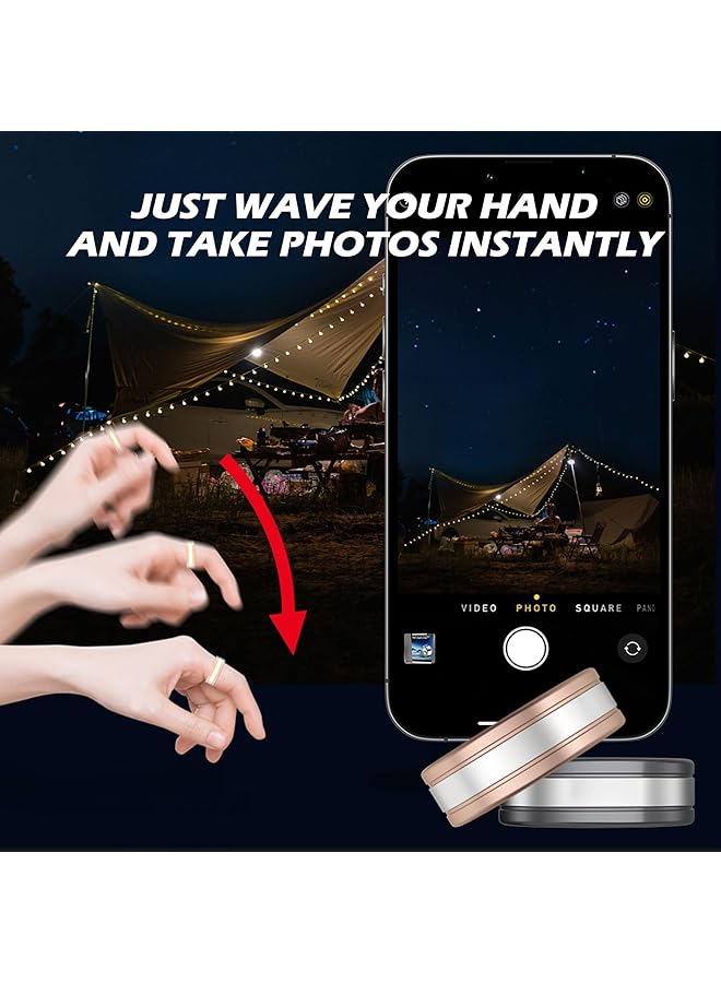 KASTWAVE Smart Ring 19.9 MM IP68 Waterproof Sports Ring Fitness Tracking Ring with Heart Rate Monitor Step Counter Blood Oxygen Monitor Sleep Tracking Remote Photograph Short Video Control Black - Image 5