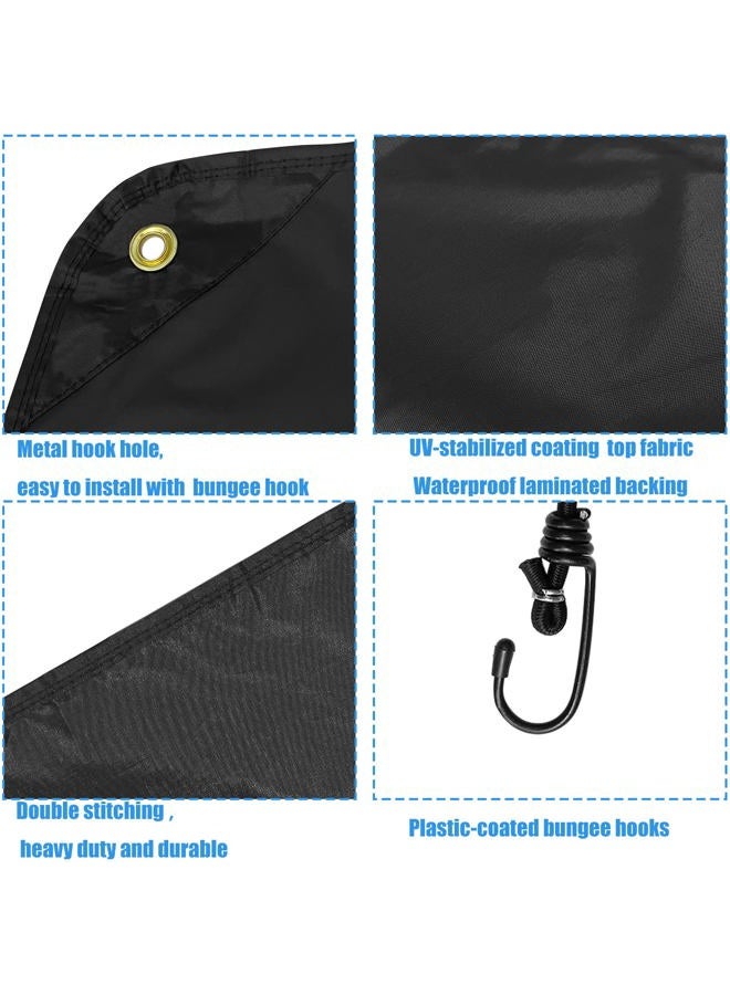 Pusonor Air Conditioner Covers for Outside Units, Central AC Cover for Outdoor Unit Heavy Duty Water-Resistant Top Cover 32 x 32 Inch, Black - Image 4