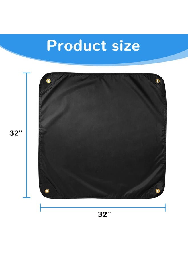 Pusonor Air Conditioner Covers for Outside Units, Central AC Cover for Outdoor Unit Heavy Duty Water-Resistant Top Cover 32 x 32 Inch, Black - Image 2