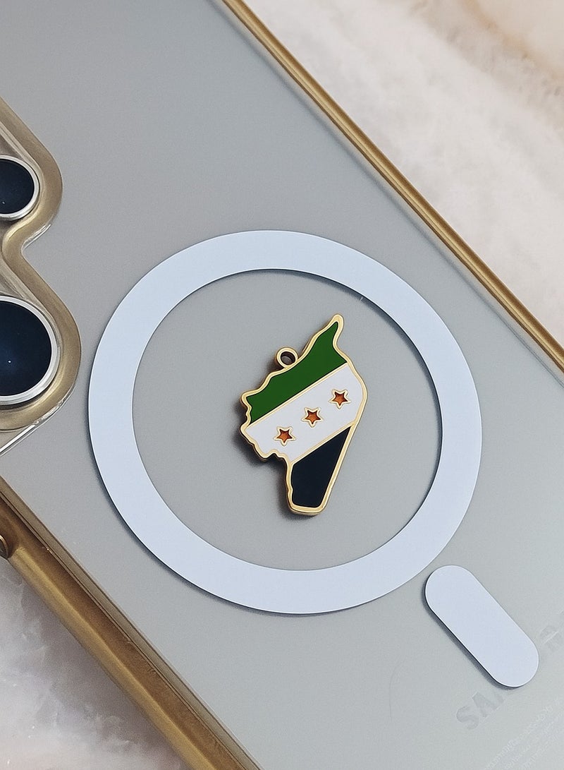 Syrian flag pendant in stainless steel, car charm, durable and stylish necklace for men and women - Image 3