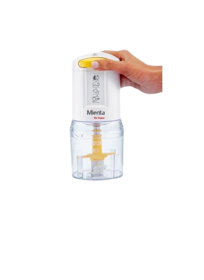 Mienta - Mini Chopper Mienta, 400watt, 2 speeds, 500ml, CH-171 - White - Image 1
