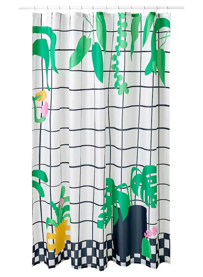 ستارة دش للحمام - بطانة دش رولاند مزخرفة - ستارة دش مطبوعة منزلية - ستارة حمام 180 عرض × 200 ارتفاع - Image 1