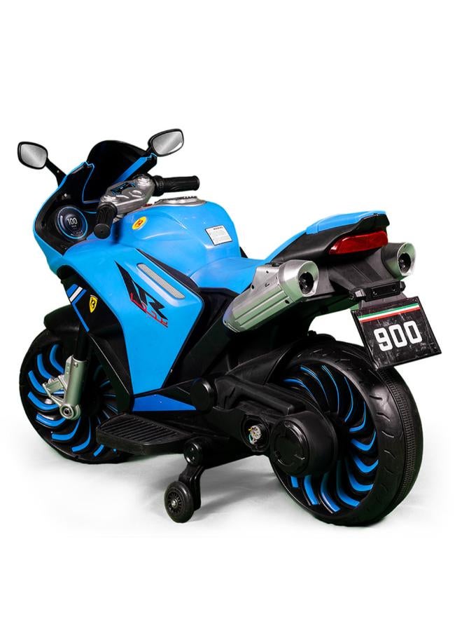 Waldo Electric Rides-on Motorcycle for Kids - Blue - 900 - Image 3