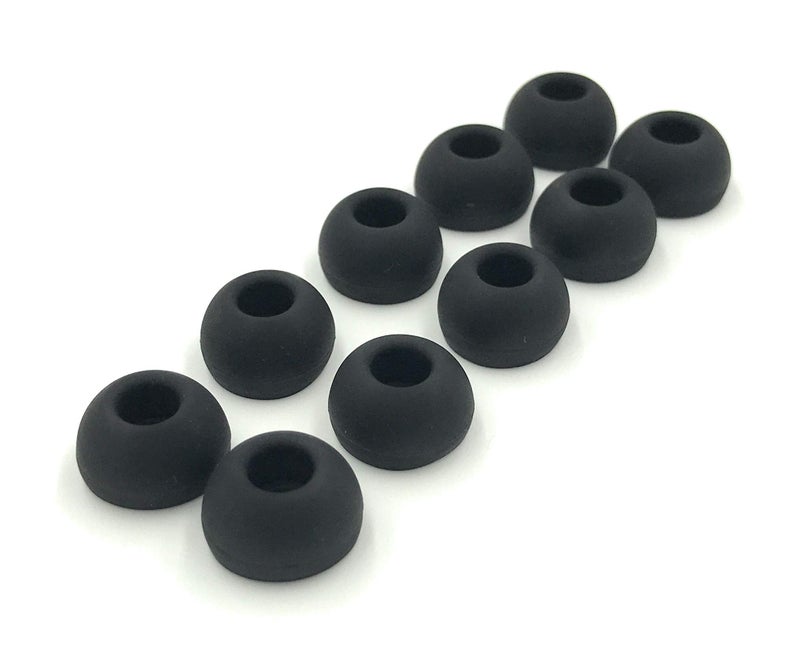 Earbudz 10 Pairs Large Black Silicone Replacement Ear Buds Tips Covers - Image 1