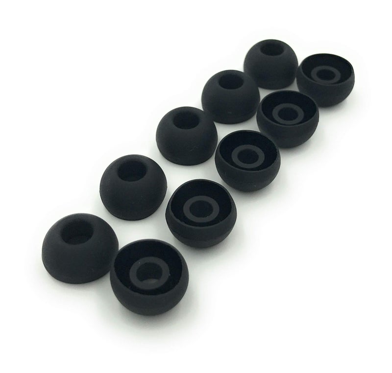Earbudz 10 Pairs Large Black Silicone Replacement Ear Buds Tips Covers - Image 2