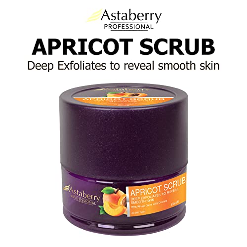 ASTABERRY Professional Apricot Scrub For Deep Exfoliates 500ml - Goodness of Wheat Germ & Chiraita | Removes dead epithelial cells | Blackhead removal | Smooth skin & Skin renewal - Image 2