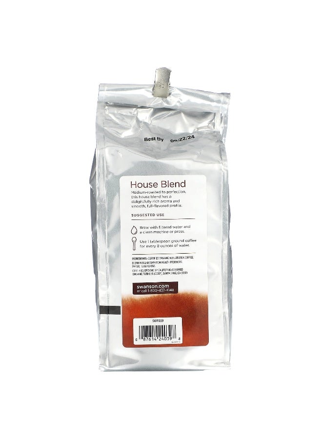 SWANSON سوانسون، قهوة مزيج المنزل العضوي، مطحونة، تحميص متوسط، 1 رطل (454 جرام) - Image 2