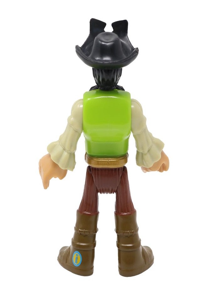 Imaginext Replacement Part for Fisher-Price Pirate-Ship Playset DRY15 and Blackbeard's Lair DHH62 - Replacement Blackbeard Pirate Posable Figure - Image 3