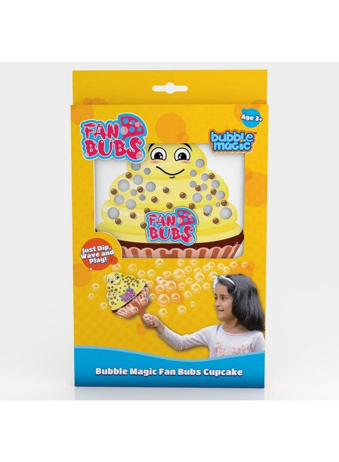 Bubble Magic Fan Bubs Cupcake, Bubble Solution with Hand Fan for The Kids 3 Year and Above, Multicolor, FB50013 - Image 1