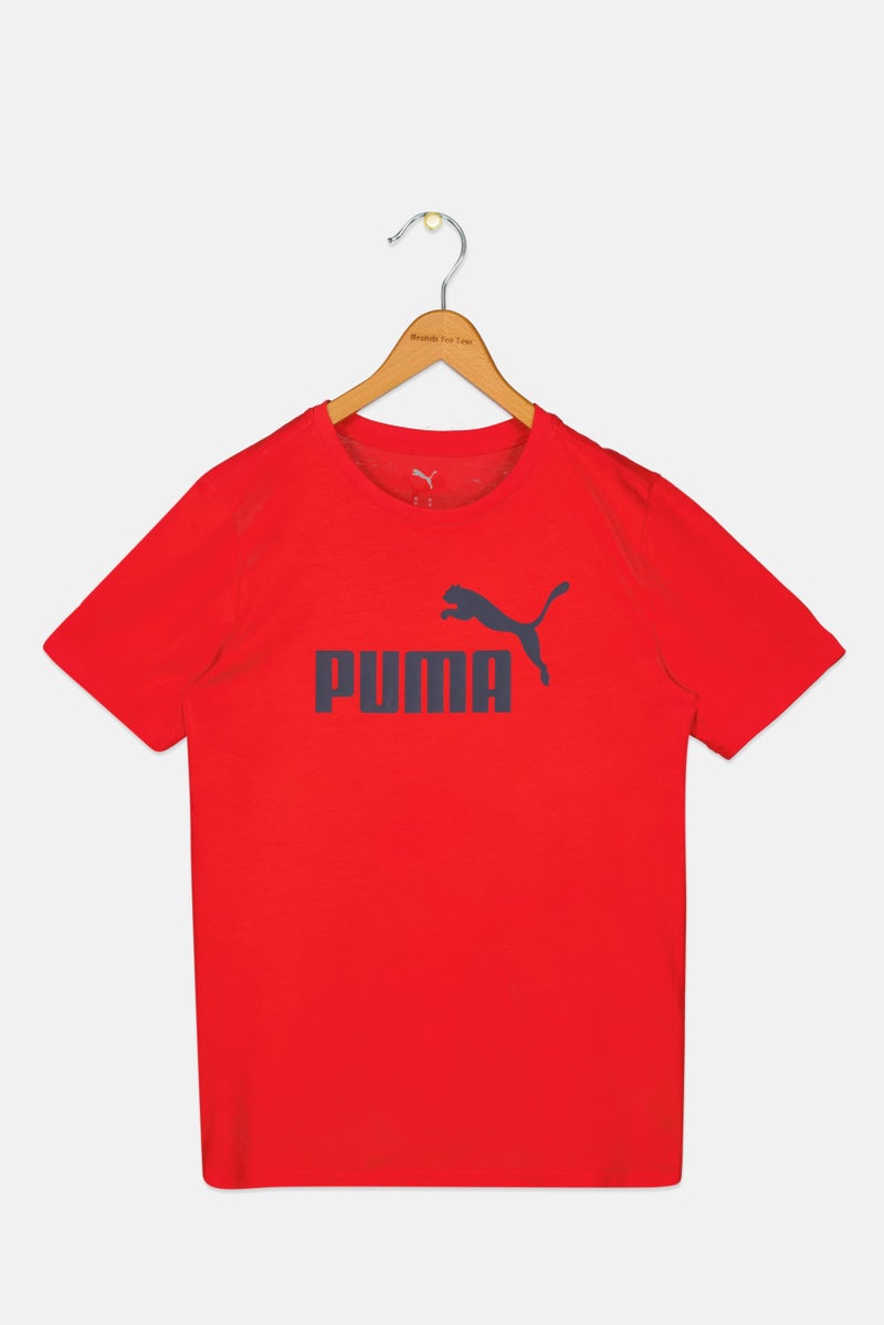 PUMA Kids Boy Sportswear Fit Short Sleeve Outdoor T-Shirt, Red - Image 1