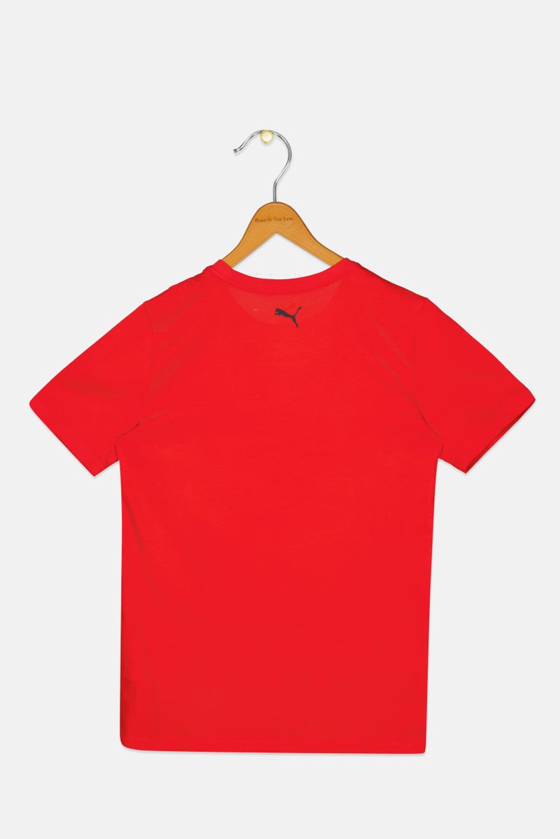 PUMA Kids Boy Sportswear Fit Short Sleeve Outdoor T-Shirt, Red - Image 2