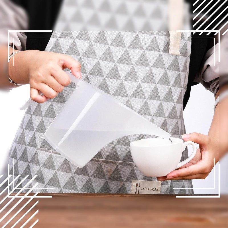 Konohan 12 Pack Measuring Funnel Pitcher 35 oz Plastic Easy Pour Measuring Cup with Spout Candle Pouring Pitcher with Handle Soap Mixing Container for Bakeware Mold Cake Making Oil - Image 5