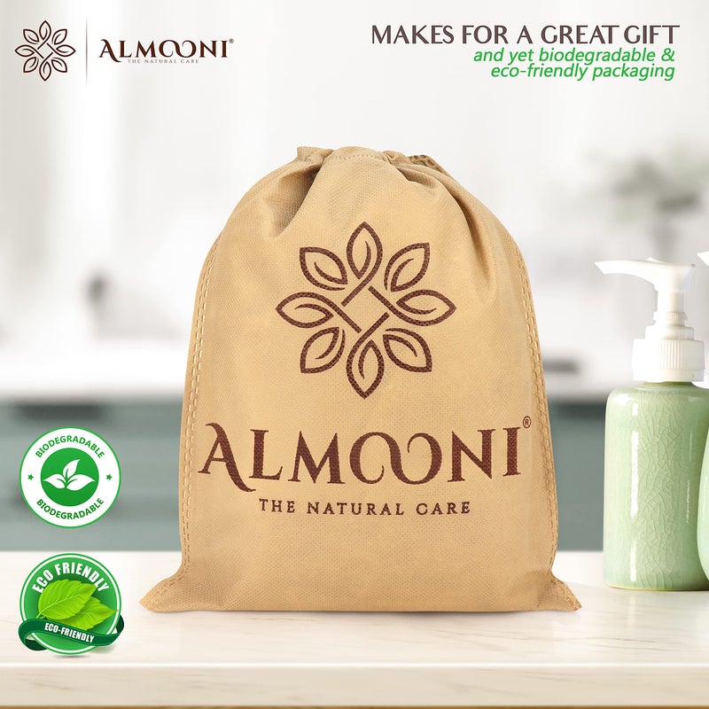 ALMOONI Premium Exfoliating Loofah Glove Pad Body Scrubber. Our Mitt Gloves are Made of Natural Egyptian Shower Loufa Sponge That Gets You Clean, Not Just Spreading Soap (2 Pack) - Image 5