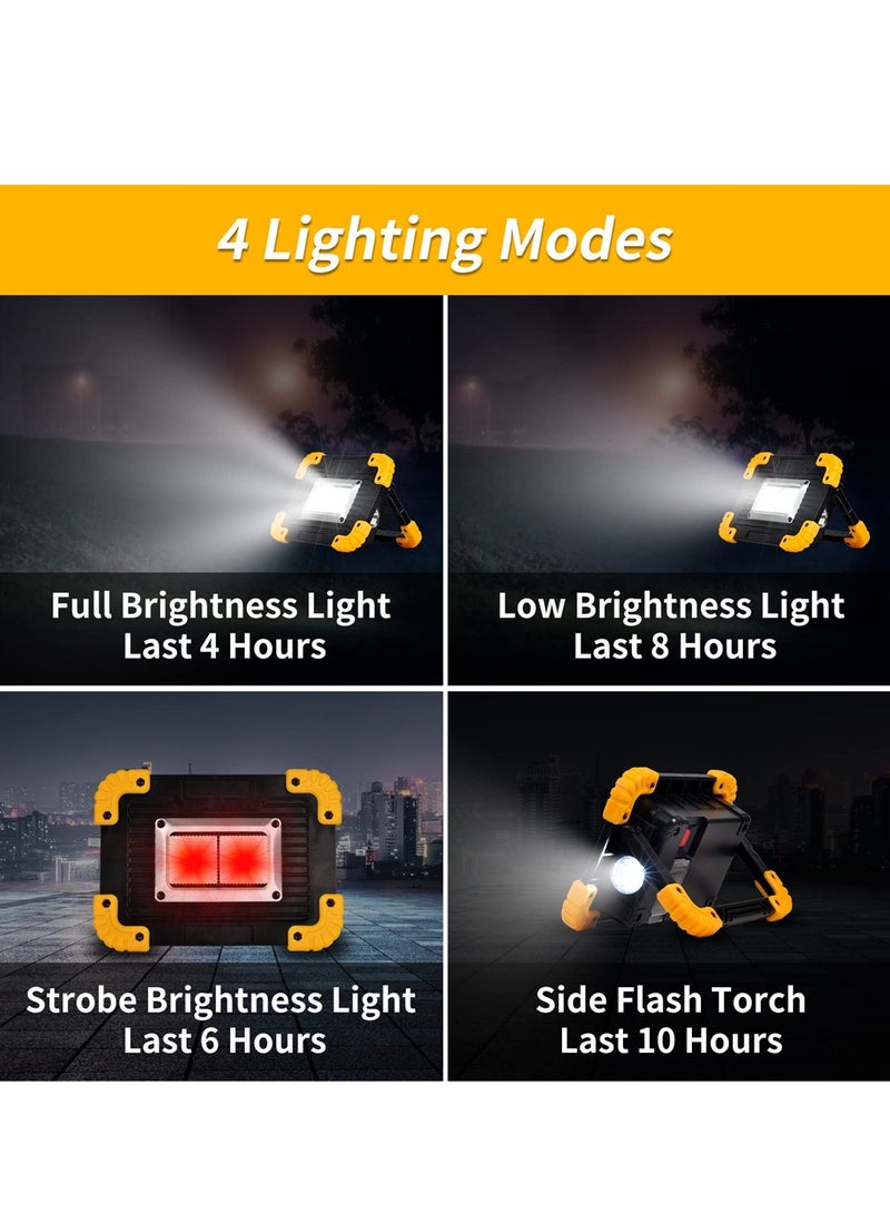 SYOSI LED Camping Lights Rechargeable, 3000mAh Portable Work Light Rechargeable, 2000LM Portable Outdoor Security Light with PowerBank LED Torch for Emergency, Power Cuts, Tents - Image 4