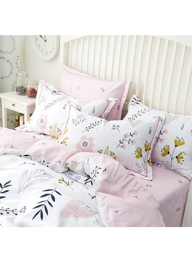HIGHBUY 100% Cotton Floral Print Pillowcases Set (2pcs, 20"×26") Kids Girls Queen Decorative Pillow Cover Cotton Full Pillow Shams Set of 2, Standard, Envelope Closure  - Image 2