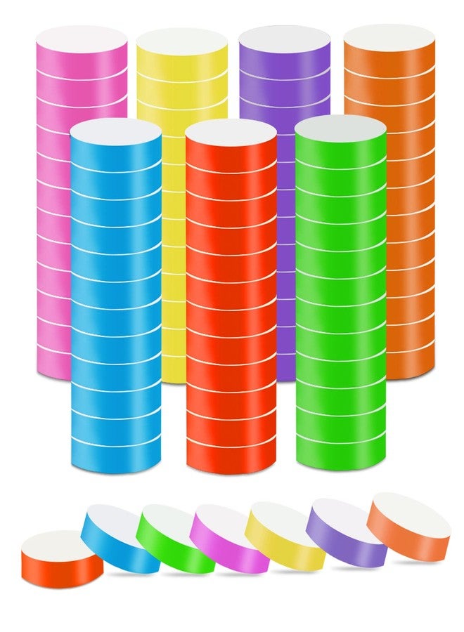 REHALY 1400 Packs Paper Wristbands for Events, 7 Colors Waterproof Neon Party Wristbands Armband Paper Bracelets Identification Wristbands for Concert Club Bar Entrance Admission Party - Image 1