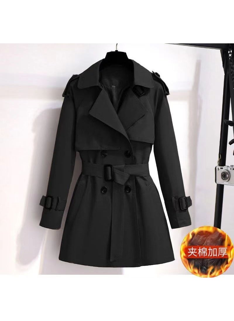 Generic Chic Slimming Outerwear Women Black [cotton and thickening]] 