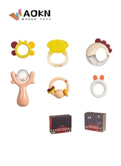 WAOKN Kids 6 Pieces Set With Gift Box Enlightenment Early Education Bell Ring Set Exercise Children Listening and Concentration 