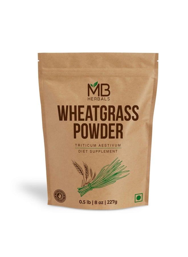 MB Herbals Wheatgrass Powder 8 oz (0.5 lb) | Gluten Free | Organically Cultivated | Lab Tested | No Preservatives - Image 1