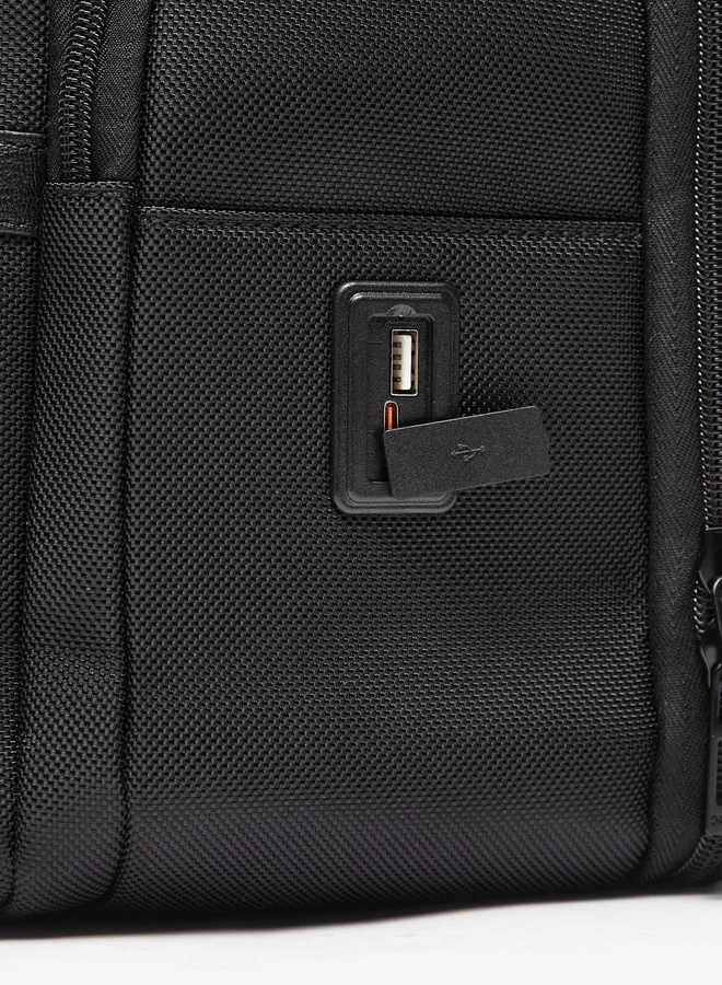 DUCHINI Textured Backpack with Zip Closure