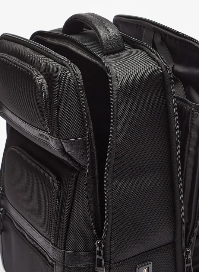 DUCHINI Textured Backpack with Zip Closure