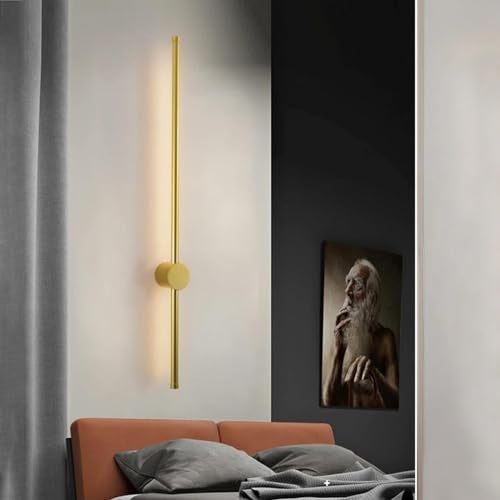 Harold Electricals Gold Metal LuminEdge Wall Light | Modern Wall Lamps for Living Room, Bedroom, Lobby, Entrance & Home Décor- Pack of 1(Inbulit LED) 600mm - Image 1