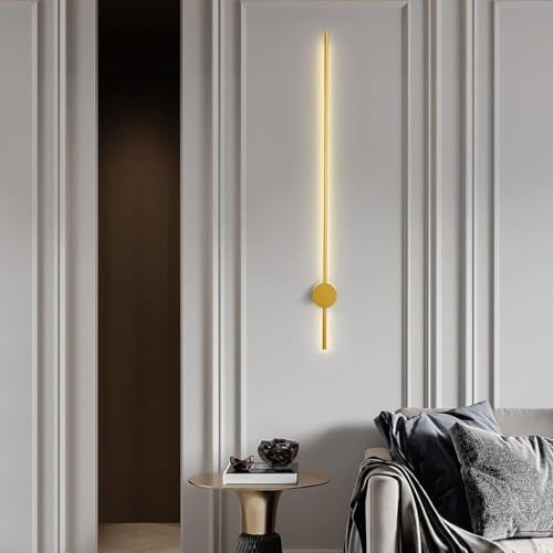 Harold Electricals Gold Metal LuminEdge Wall Light | Modern Wall Lamps for Living Room, Bedroom, Lobby, Entrance & Home Décor- Pack of 1(Inbulit LED) 600mm - Image 4
