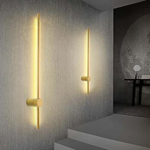 Harold Electricals Gold Metal LuminEdge Wall Light | Modern Wall Lamps for Living Room, Bedroom, Lobby, Entrance & Home Décor- Pack of 1(Inbulit LED) 600mm - Image 2