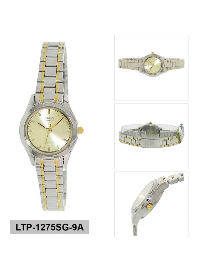 كاسيو ساعة يد بعقارب ومقاومة للماء طراز LTP-1275SG-9ADF - مقاس 26 ملم - فضي/ذهبي نساء - Image 5