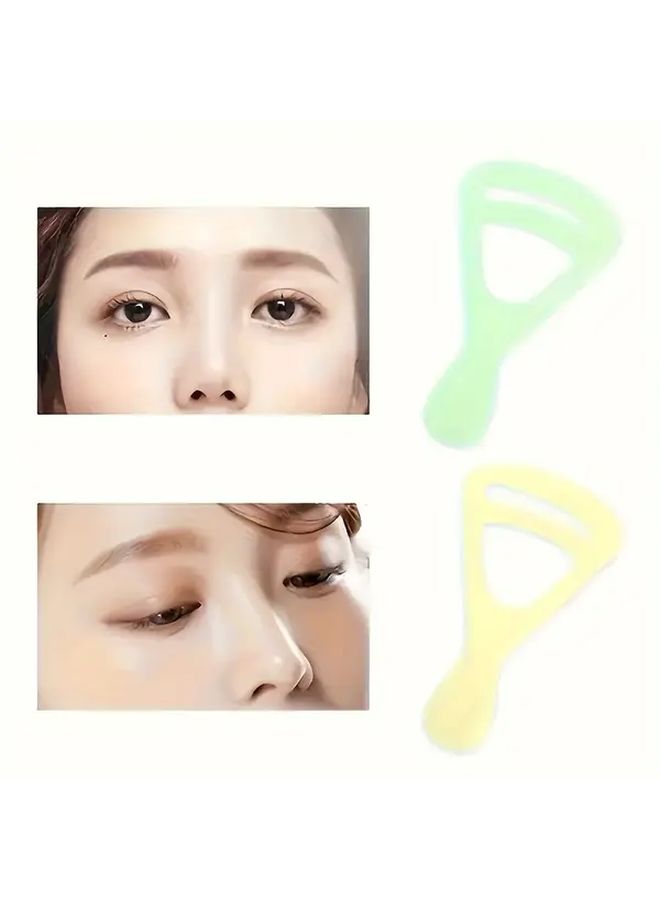 2 Pcs Silicone Eyebrow Shaping Stencil Reusable Natural Arch Brow Template Guide - Image 2