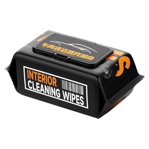 HEXONIQ® Car Interior Cleaning, Dashboard Glass Leather Wet, Dust All-Purpose Car Protectant Wipes for Seats, Windows, Sofa, Steering (Pack of 1-80 Pcs) - Image 1