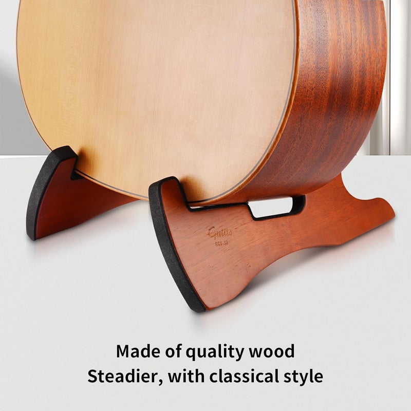 Guitto Wooden Guitar Stand - Collapsible Electric Bass Guitar Floor Stand Foldable for Acoustic, Banjo,Ukulele - GGS-13 - Image 3