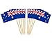 JAVD CYPS 100 Pcs Australia Flag Australian Toothpick Flags Small Mini Stick Cupcake Toppers Australian FlagsCountry Picks Party Decoration Celebration Cocktail Food Bar Cake Flags - Image 1