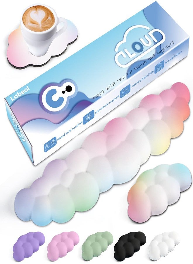 Labeol مسند معصم لوحة المفاتيح Labeol Cloud (مجموعة قوس قزح) - Image 1