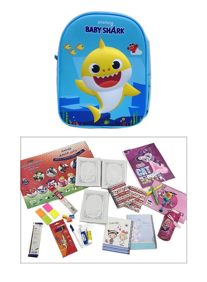 Generic School Backpack with All Student Requirements Set of 51 Pcs 