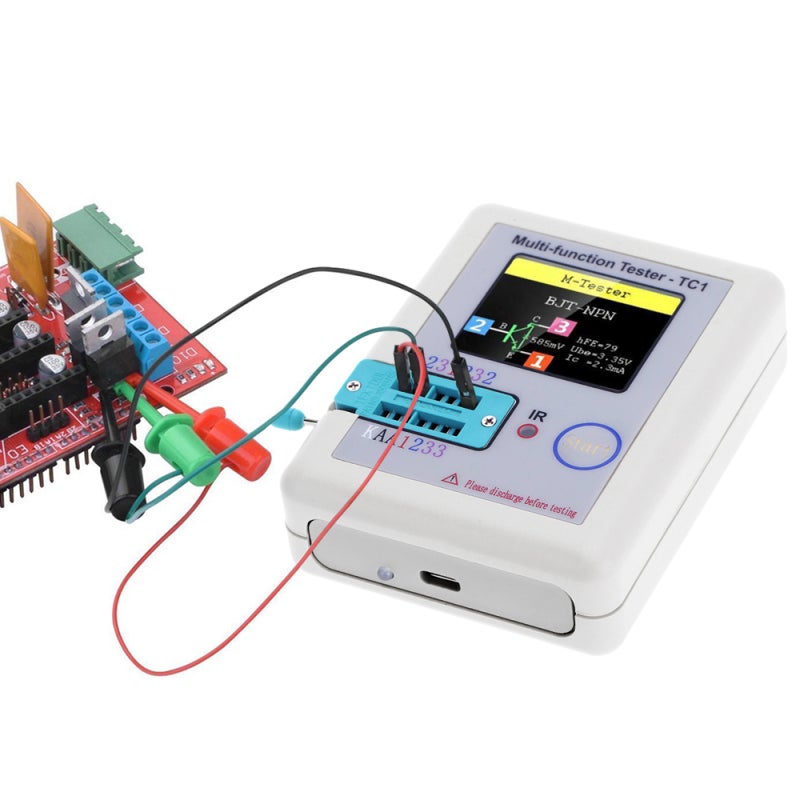 Transistor Tester White One-Button Operation - Self-Calibration Infrared Decode Detector for Electronic Component Testing - Image 3