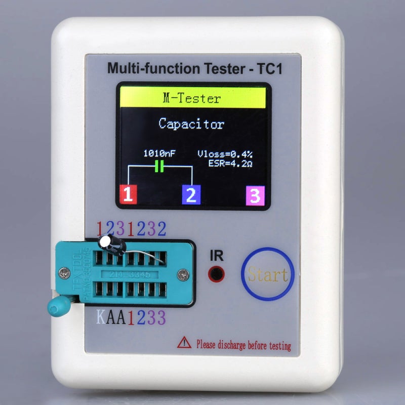 Transistor Tester White One-Button Operation - Self-Calibration Infrared Decode Detector for Electronic Component Testing - Image 2