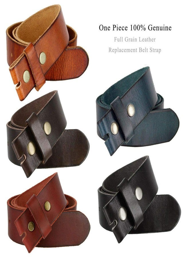 Belts.com BS040 Genuine Full Grain One-Piece 100% Leather Replacement Belt Strap with Snaps 1-1/2"wide (Brown, 34) - Image 3