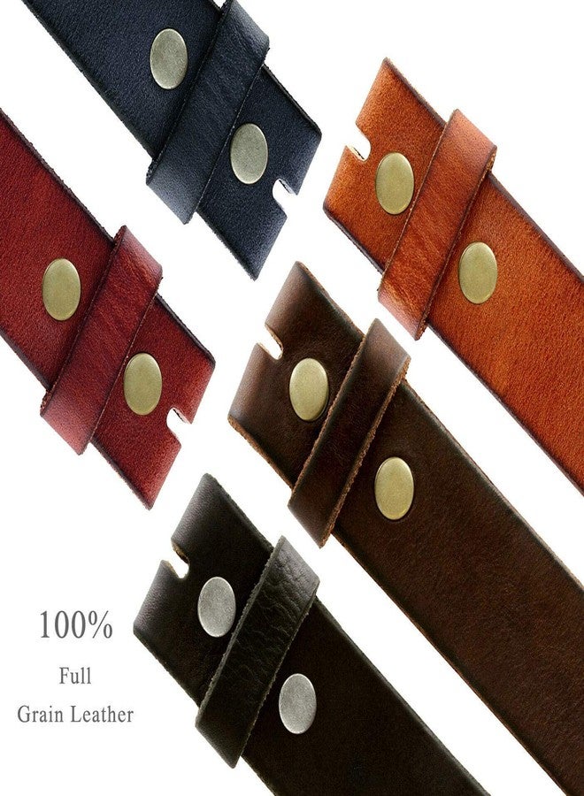 Belts.com BS040 Genuine Full Grain One-Piece 100% Leather Replacement Belt Strap with Snaps 1-1/2"wide (Brown, 34) - Image 4