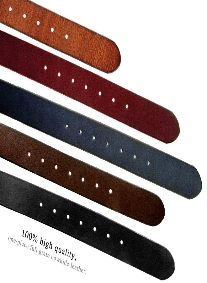Belts.com BS040 Genuine Full Grain One-Piece 100% Leather Replacement Belt Strap with Snaps 1-1/2"wide (Brown, 34) - Image 5