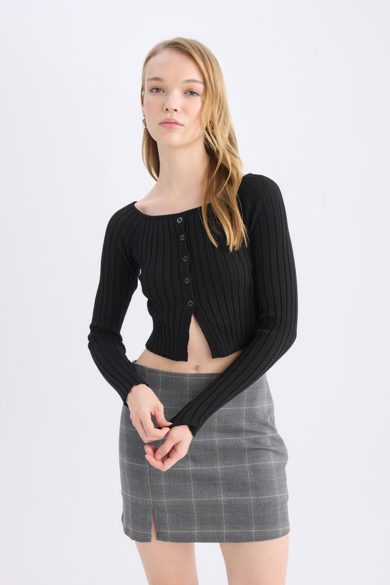 DeFacto Woman Slim Fit Strapless Knitwear Pullover - Image 3