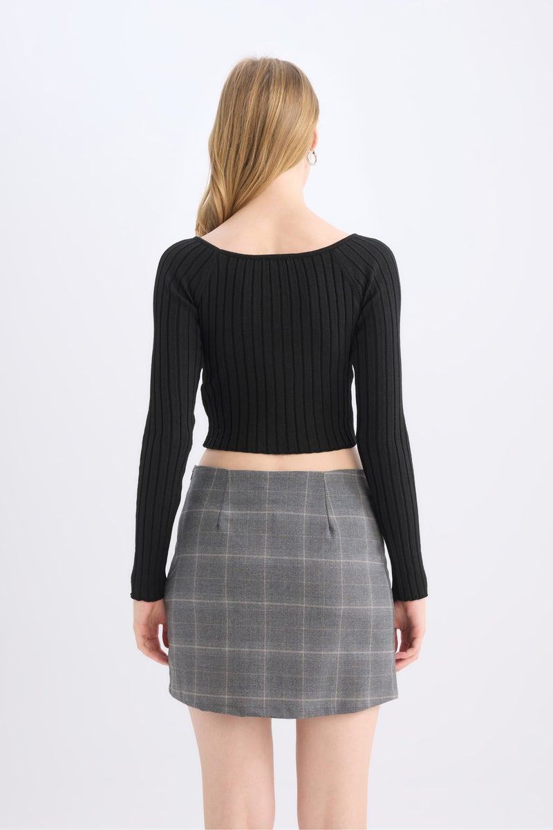 DeFacto Woman Slim Fit Strapless Knitwear Pullover - Image 5