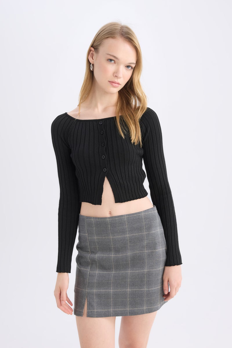 DeFacto Woman Slim Fit Strapless Knitwear Pullover - Image 4