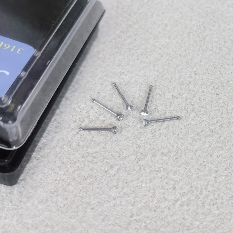 clbxzwc 24-60pcs nose ringsï¼Œnose rings for womenï¼Œnose studsï¼Œnose piercings ï¼ˆ1.5mm 1.8mm 2mm 2.5mm 3.0mmï¼‰ - Image 4