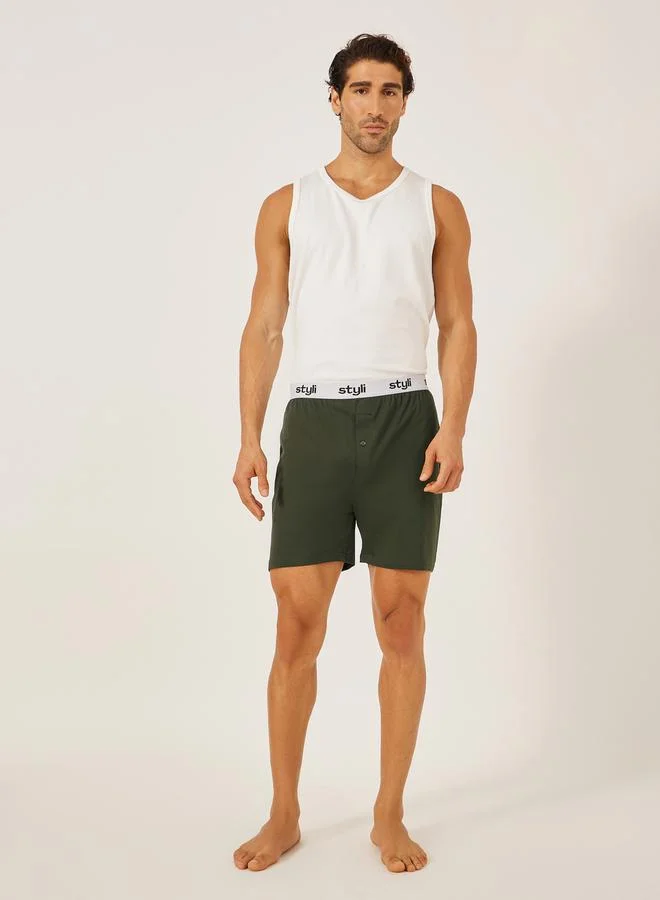 Styli Pack of 2 - Knitted Boxer With Elasticated Waistband