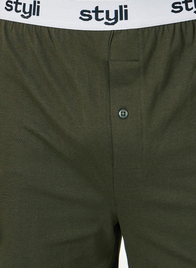 Styli Pack of 2 - Knitted Boxer With Elasticated Waistband  - Image 3