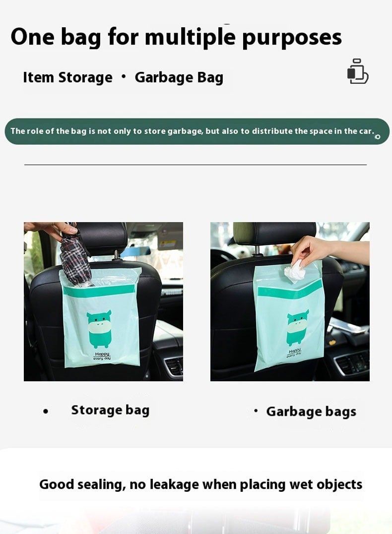 Self Adhesive Trash Bags 15 Pcs,Waterproof Car Garbage Bag Disposable Trash Bags Leak Proof,Vomit Bags For Cars,Kitchens,Bedrooms,Study Rooms,Travel,Camping,Office  - Image 3