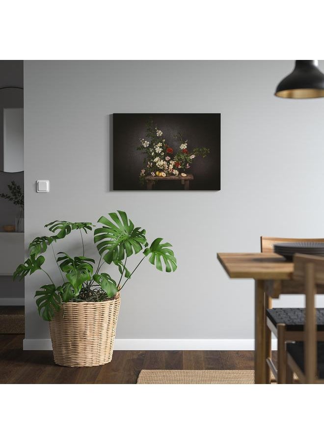 ماركة غير محددة صورة زهور-على حائط أسود، 70×50 سم  - Image 3